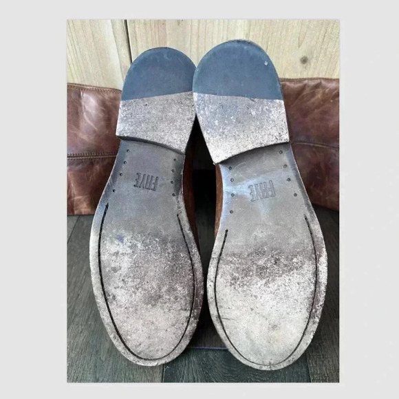 Frye Melissa Button Riding Tall Boots Cognac Brown Size 6 Classic Leather - Picture 8 of 8